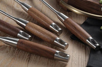stainless steel with wooden handle kitchenware set