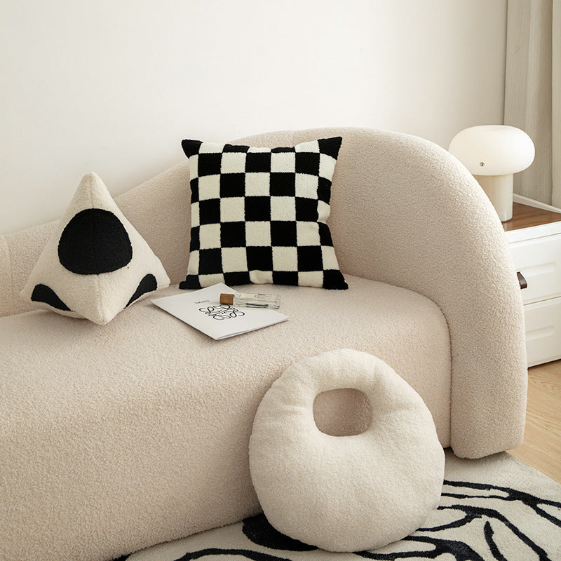 Pillows in Black and White Cushion Geometric Shape for Living Room