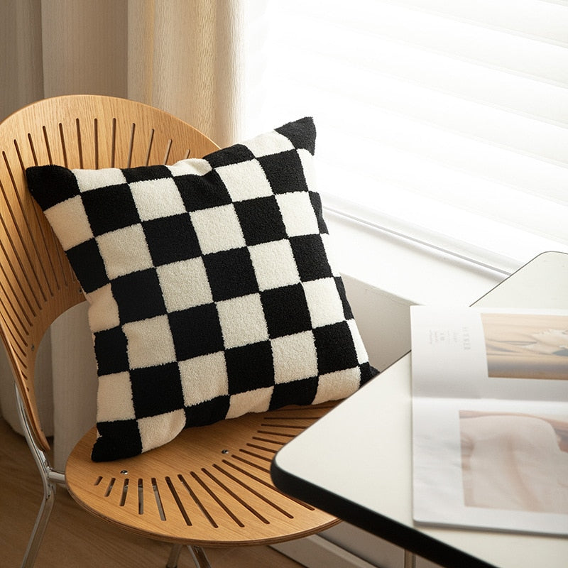 Pillows in Black and White Cushion Geometric Shape for Living Room