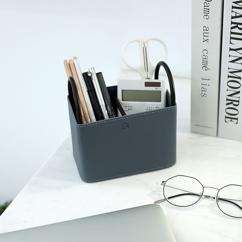 Storage Organizers in Leather Metal Small Basket Home Decorations 