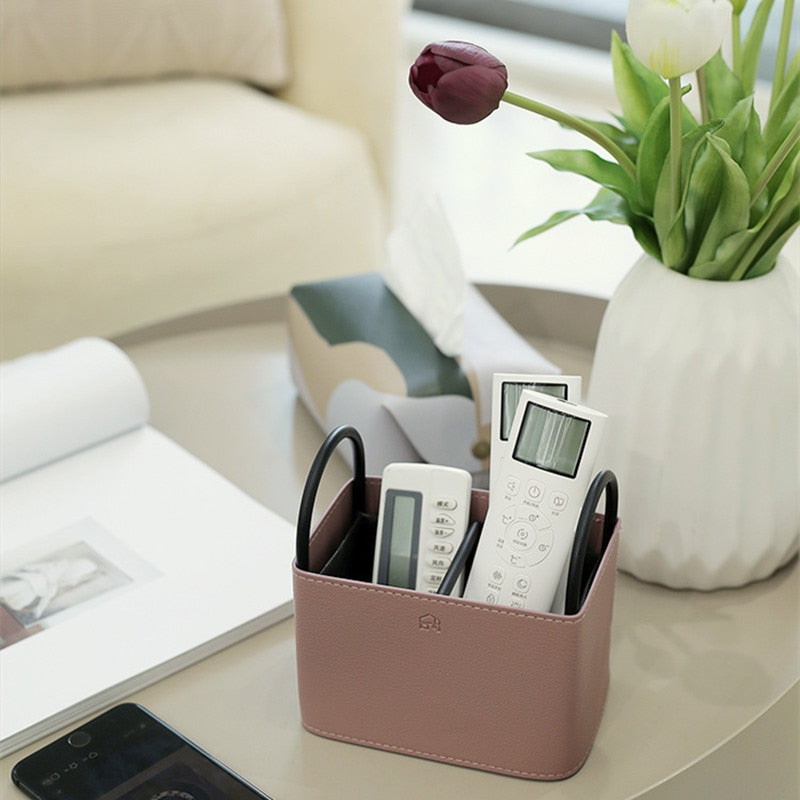 Storage Organizers in Leather Metal Small Basket Home Decorations 