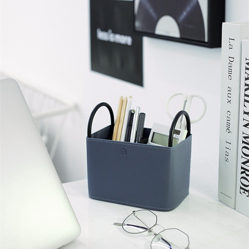 Storage Organizers in Leather Metal Small Basket Home Decorations 