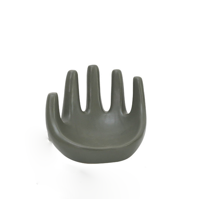 Home Decoration Ceramic Finger Palm Jewelry Display Shelf for Living Room