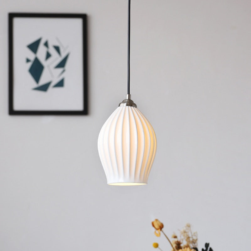 Paola Ceramic Minimalist Pendant Lamp LED - LED light – Letifly Lights ...