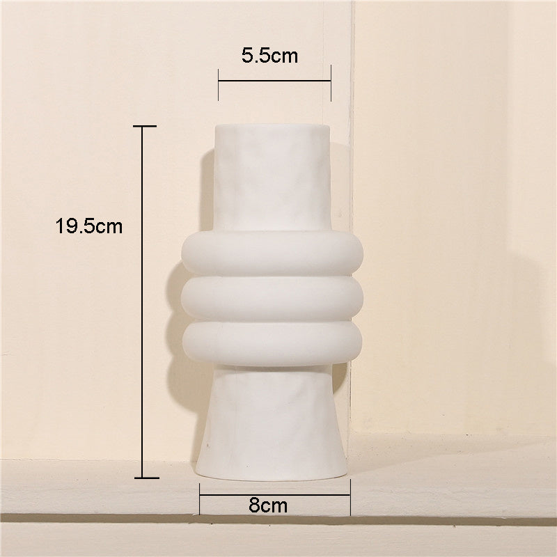 Paros White Ceramic Vases