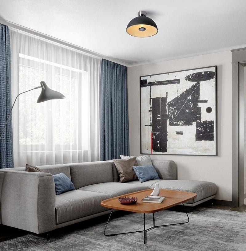 Round Black Ceiling Light