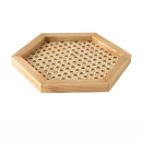 hexagon Wood Frame Rattan Cane webbing design