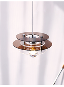 Lampe à suspension LED en acrylique à couches de couleurs rétro