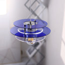 Lampe à suspension LED en acrylique à couches de couleurs rétro