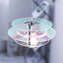 Lampe à suspension LED en acrylique à couches de couleurs rétro