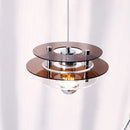Lampe à suspension LED en acrylique à couches de couleurs rétro