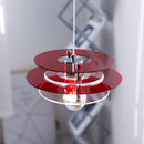 Lampe à suspension LED en acrylique à couches de couleurs rétro