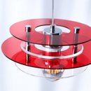 Lampe à suspension LED en acrylique à couches de couleurs rétro