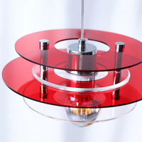 Lampe à suspension LED en acrylique à couches de couleurs rétro