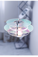 Lampe à suspension LED en acrylique à couches de couleurs rétro