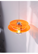 Lampe à suspension LED en acrylique à couches de couleurs rétro