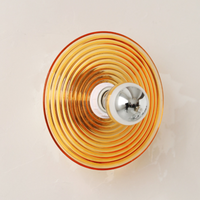Rigged Colored Glass Disk Wall Lamp