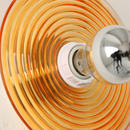 Rigged Colored Glass Disk Wall Lamp