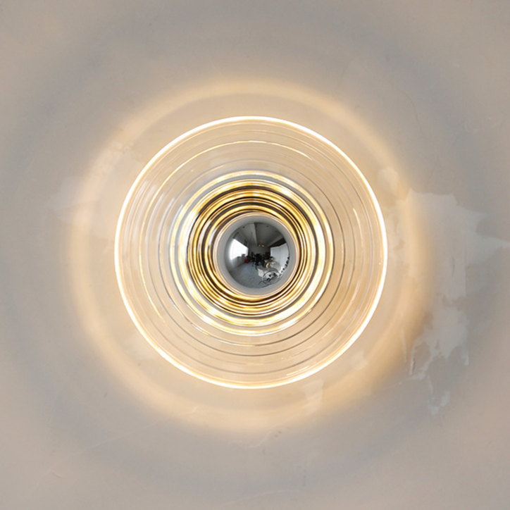 Rigged Colored Glass Disk Wall Lamp