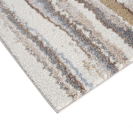 Riley Watercolor Abstract Stripe Woven Area Rug