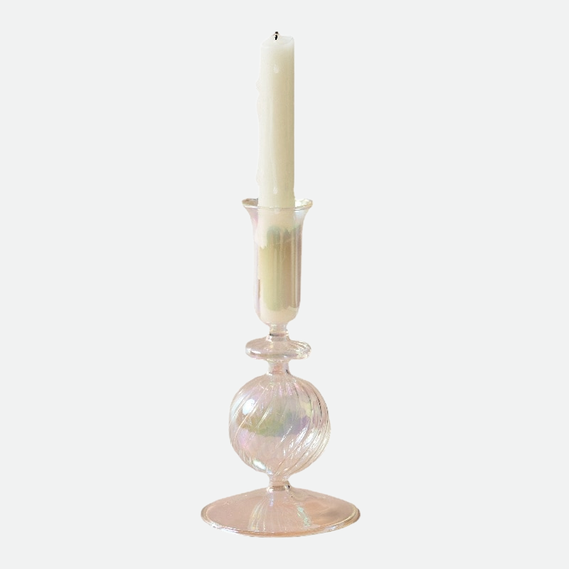 Glass Candlestick Crystal Glass Candle Holders