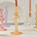 Glass Candlestick Crystal Glass Candle Holders