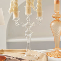 Glass Candlestick Crystal Glass Candle Holders