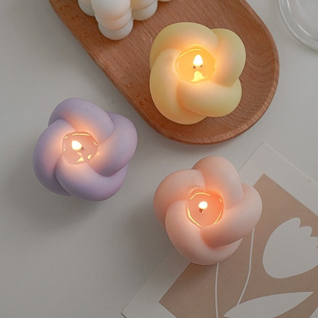 Home Decoration Knot Rope Ball Scented Candle for Holiday Gifts
