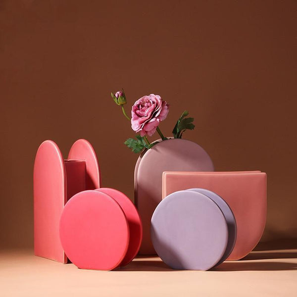 Modern Ceramic Handmade Geometric Shape Vase