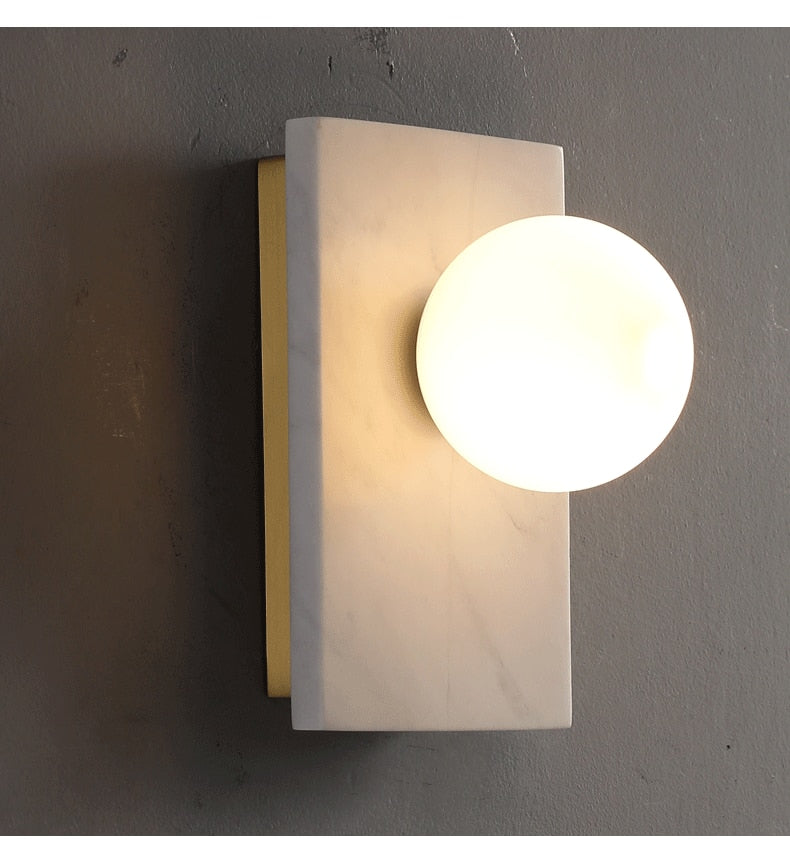 Marble & Brass Luxury LED Wall Light