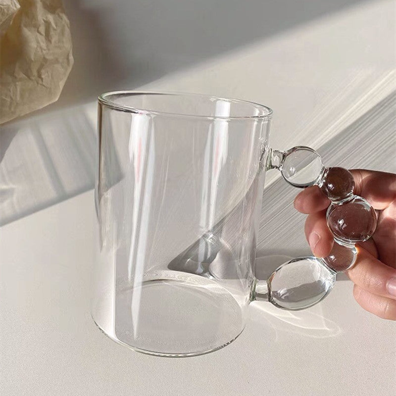 Bubble Handle Glass Mug
