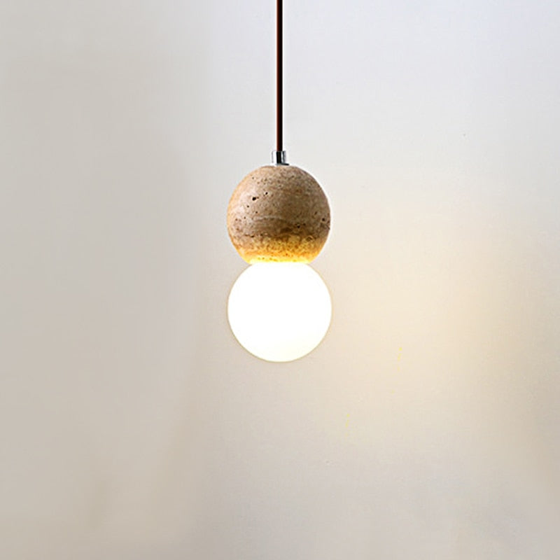 Ora Stone Globe LED Pendant Lamp