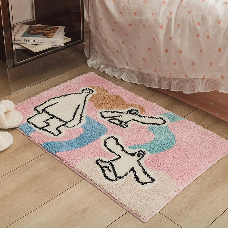 Cartoon Bathroom Decoration Carpet Floor Mat Strip Soft Mats for Home Decoration