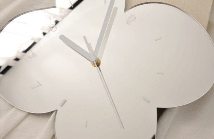 Flower Acrylic Wall Clock for Decorative Accent