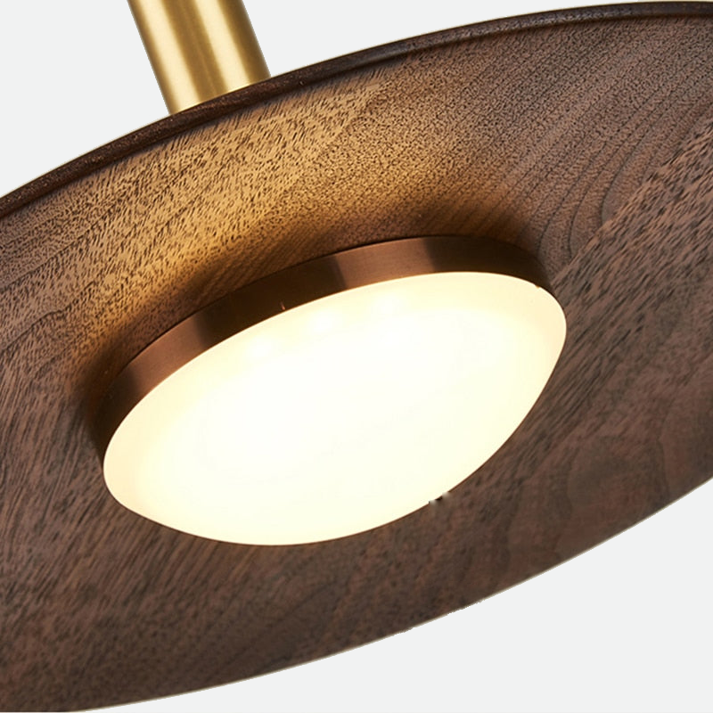 Pendant Lamp Walnut Wood for Bedroom Cafe Bar