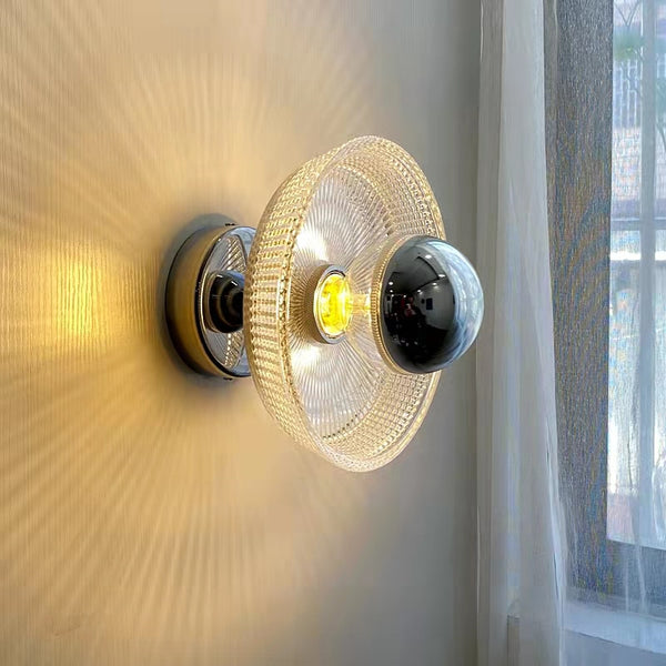 Chrome Glass Wall Lamp