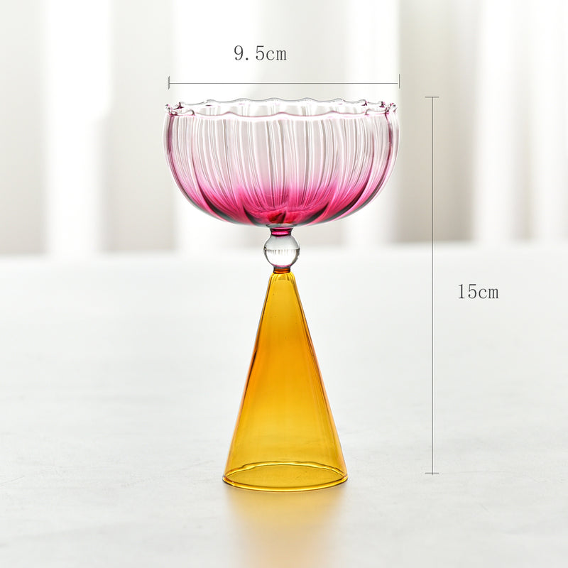 Personalized 7 Oz. Martini Glass w/ Light Up Contrast Standard