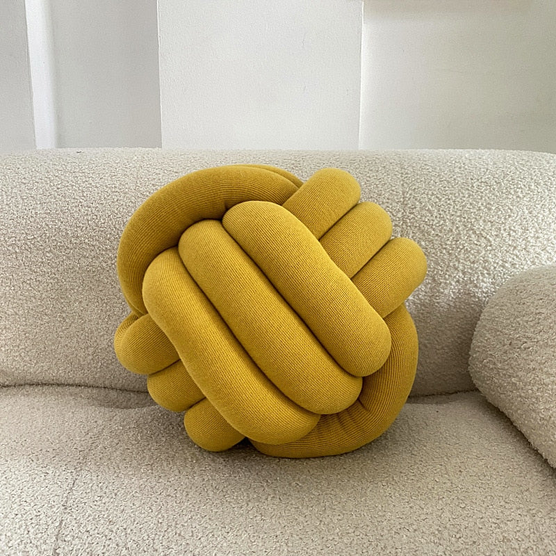 Pillow & Throws Ball Shaped Solid Color Stuffed Plush Twist Pillow 