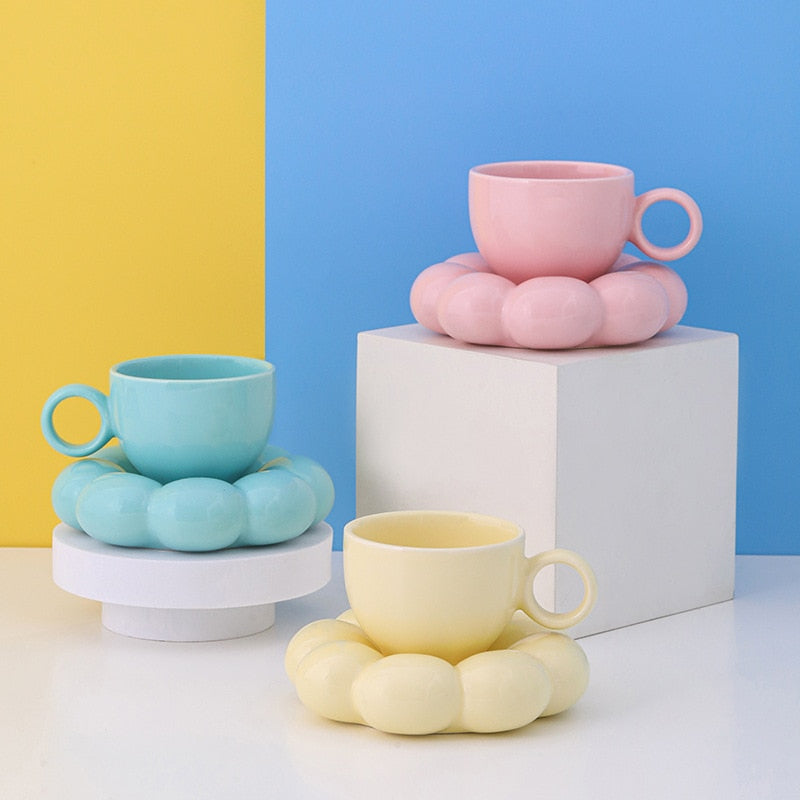 Glaze Ceramic Cup & Saucer Set