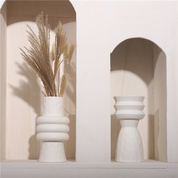 Vases en céramique blanche de Paros 