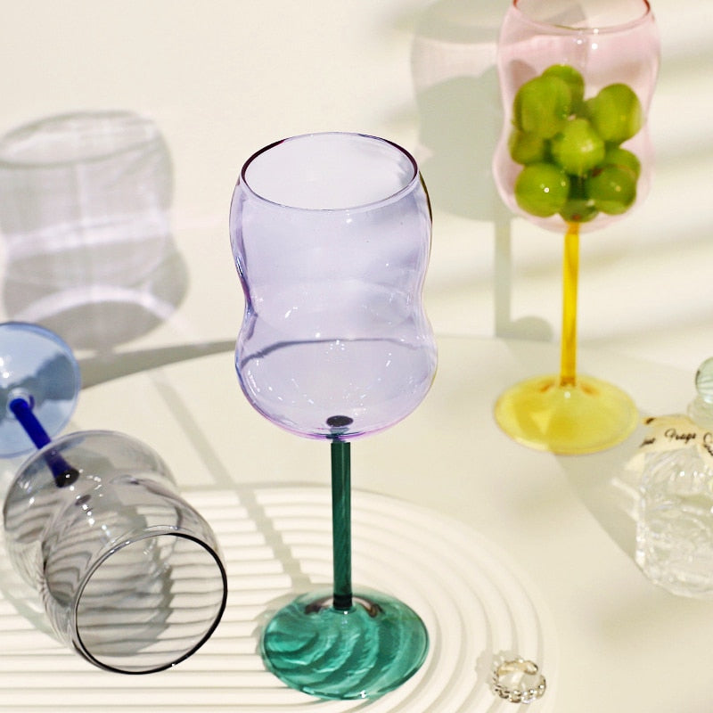 colorful fun glass cups for dinner party and home decor