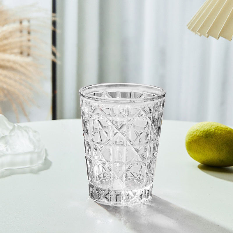 Genie Checkered Diamond Glass Drinking Cup