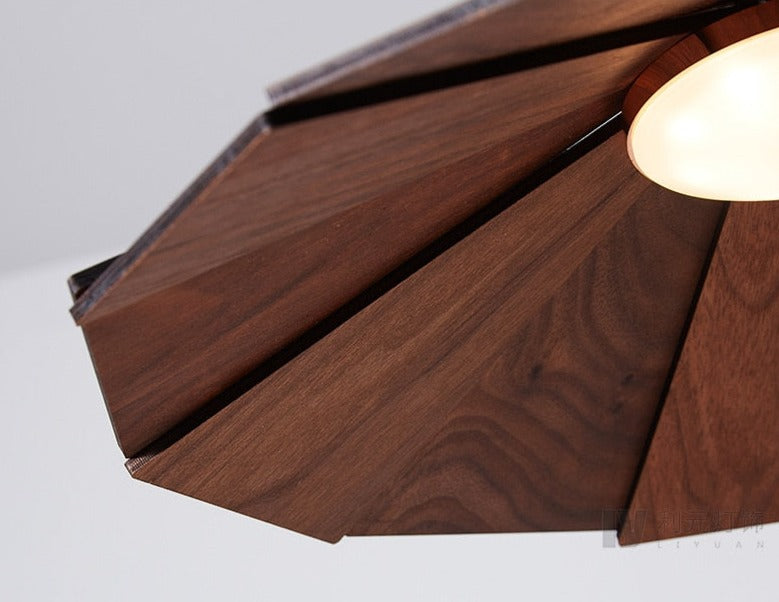 Origami Wood Pendant Lamp