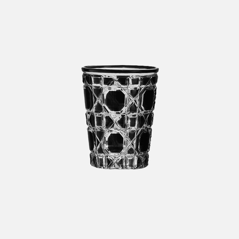 Genie Checkered Diamond Glass Drinking Cup