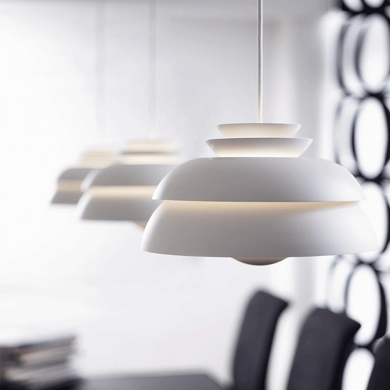 White Aluminum Minimalist Ceiling Lamps 