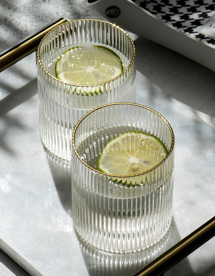 Ripple Texture Cocktail Glass Fern living