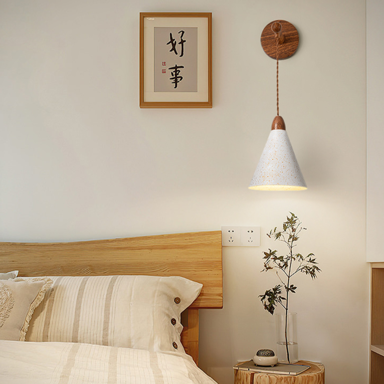 Wood Cream Wall Lamp LED Lighting 