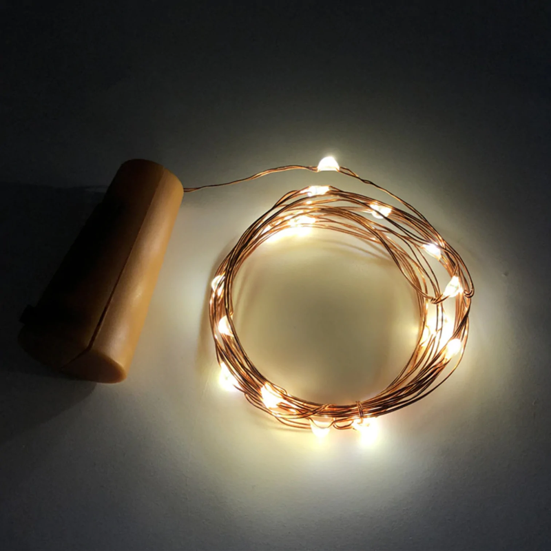 Patio Fairy Battery LED lights with Copper String