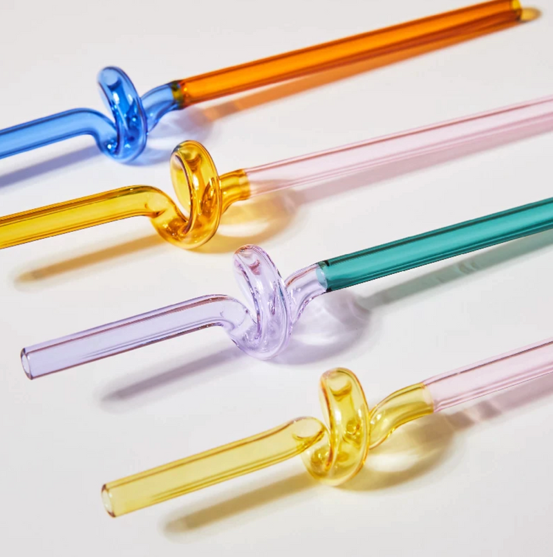Sustainably Chic : Lipzi glass straw Set of 2 - Vikusha