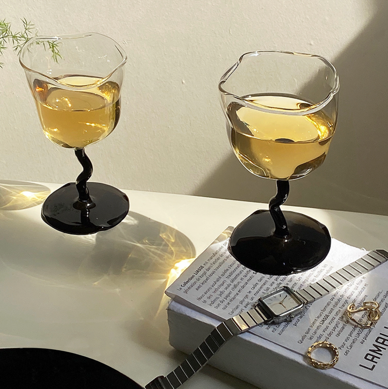 Wine Glass with Twisted Stem - Wine Is Life Store
